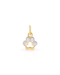 Diamond paw-shaped pendant celebrating companionship and affection