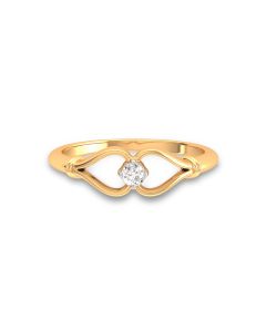 Contemporary Charm Solitaire Finger Ring