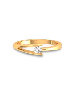 Sparkling Bar Solitaire Diamond Ring