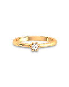 Twinkling Star Solitaire Ring
