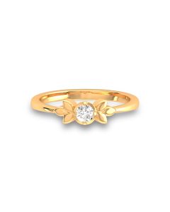 Sparkling Solitaire Vine Ring