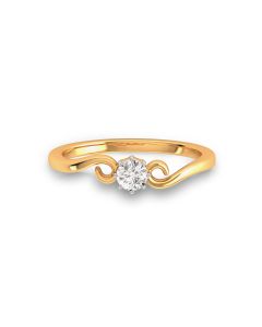 Luminous Curves Solitaire Ring