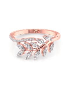 Twinkling Fern Diamond Ring