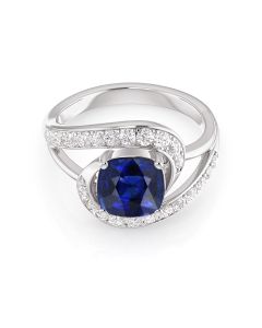 Grand Sapphire Glow Diamond Ring