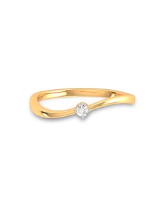 Elegant Curve Solitaire Ring