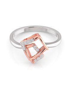 Abstract Love Diamond Ring