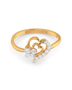 Twinkling Hearts Diamond Ring