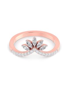 Sparkling Lotus Diamond Ring