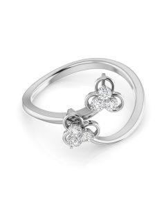 Twin Bloom Diamond Ring