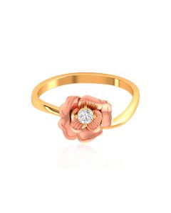Fashionable Flower Diamond Ring