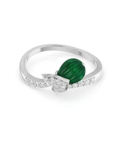 Sparkling Emeralds Diamond Ring