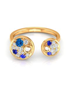Sapphire Duo Orbit Ring