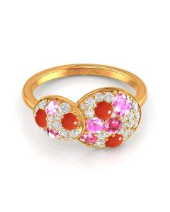Pink Gemstone Harmony Ring
