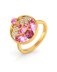 Pink Orbit Gemstone Ring