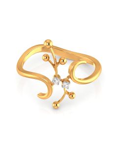 Wavy Expression Diamond Bangle