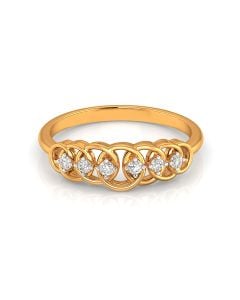 Cluster Diamond Gold Ring