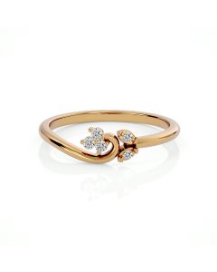 Brilliant Floral Bud Diamond Ring