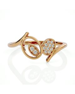 Contemporary Charm Rose Diamond Ring