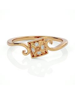 Sparkling Charm Rose Diamond Ring