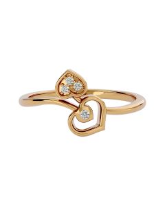 Twin Hearts Diamond Ring
