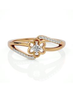 Charming Floral Cluster Diamond Ring