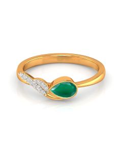 Sleek Emerald Diamond Accent