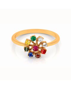 Multicolor Gemstone Infinity Band Ring