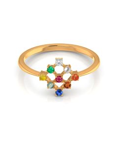 Gemstone Cluster Rose Ring