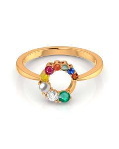 Vibrant Gemstone Circle Ring