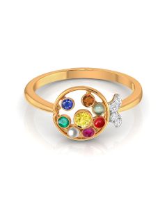 Abstract Gemstone Palette Ring