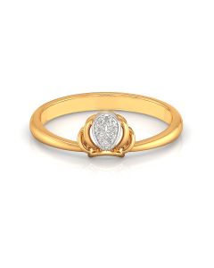 Oval-Cut Diamond Solitaire Ring with Twisted Gold Band