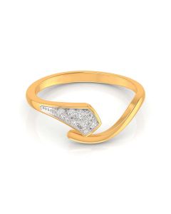 Wave Design Diamond Ring