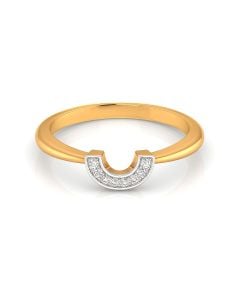 Diamond Half-Moon Ring