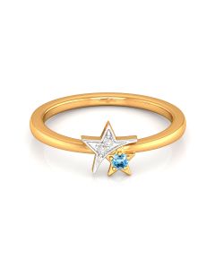 Star and Blue Topaz Ring