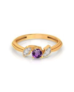 Amethyst and Diamond Accent Ring