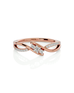 Rose Gold Diamond Trio Ring