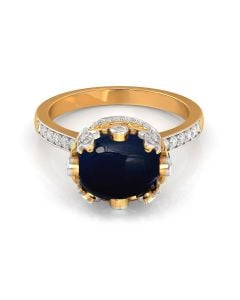 Regal Sapphire Crown Ring