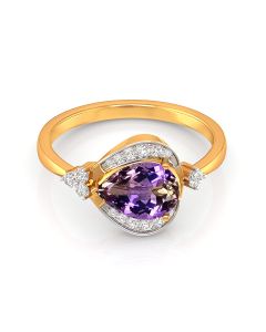 Classic Amethyst Halo Ring