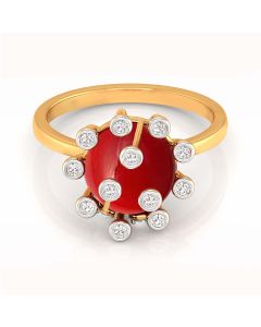 Ruby Flower Cluster Ring