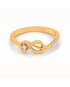 Curved Diamond Accent Infinity Ring