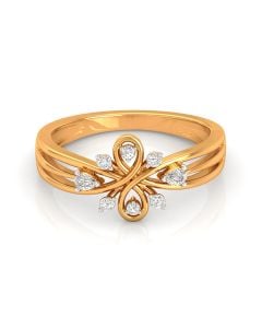 Diamond Clover Knot Ring