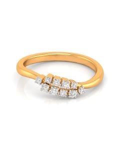 Bar Set Diamond Ring