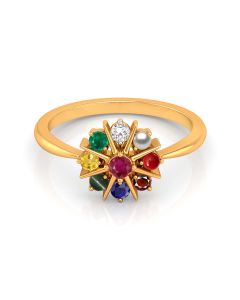 Multicolor Gemstone Crown Ring