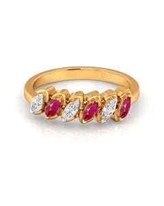 Ruby and Diamond Stack Ring