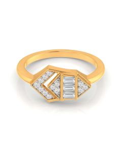 Triangle Diamond Layered Ring