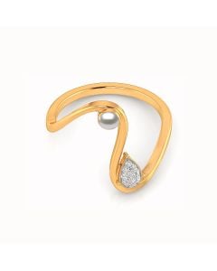 Abstract Band Ring with Fluid Gemstone-Inspired Design