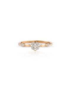 Quatrefoil Diamond Ring with Open Frame Detail