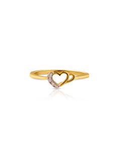 Heart Center Cluster Diamond Ring with Everyday Ease