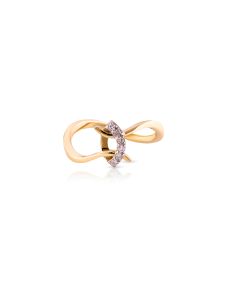Loop Knot Diamond Ring with Sculptural Appeal