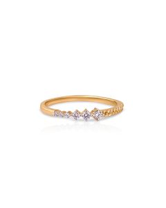Trio Diamond Accent Ring for Balanced Elegance